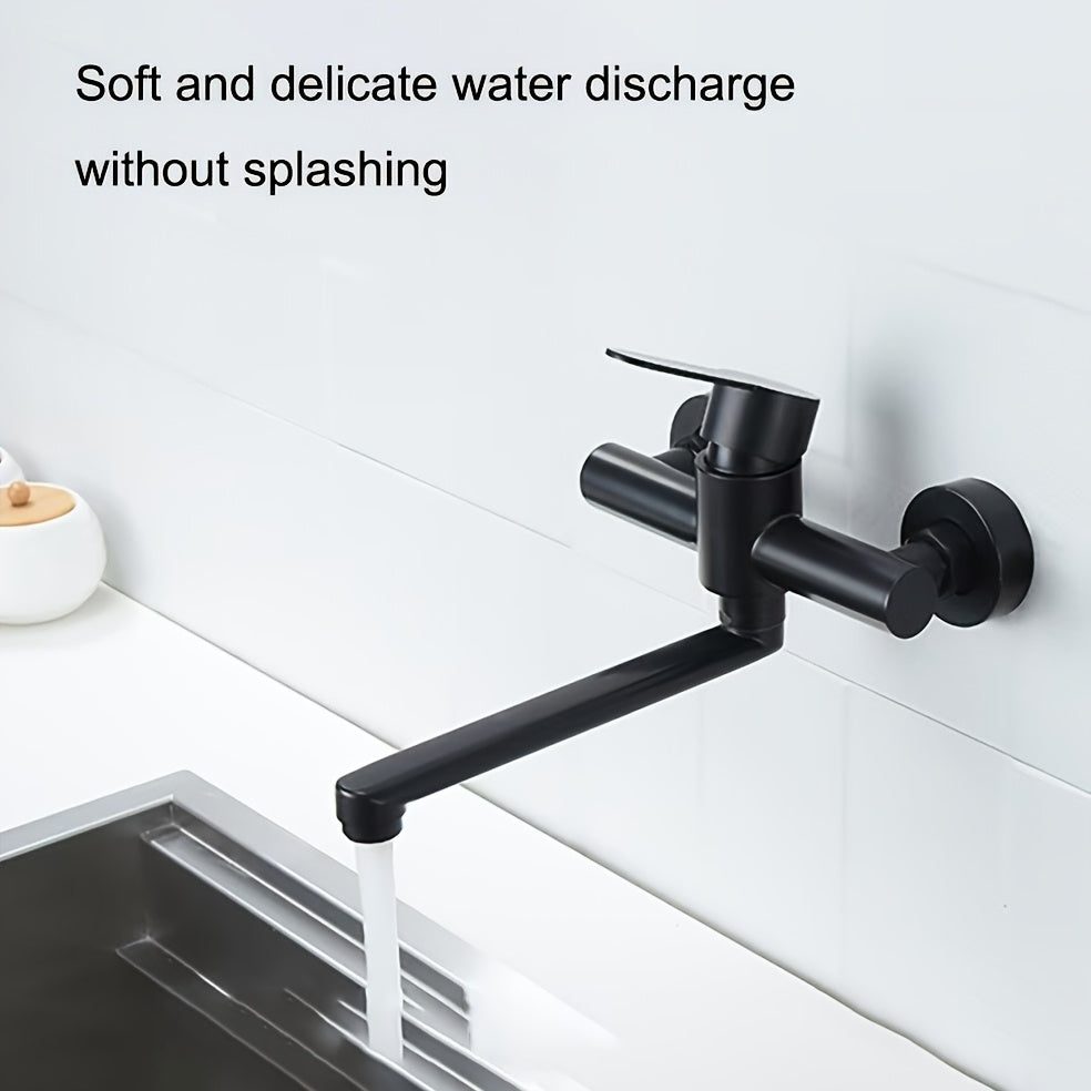 Robinet de cuisine à bec rotatif en acier inoxydable 304, acier inoxydable 304