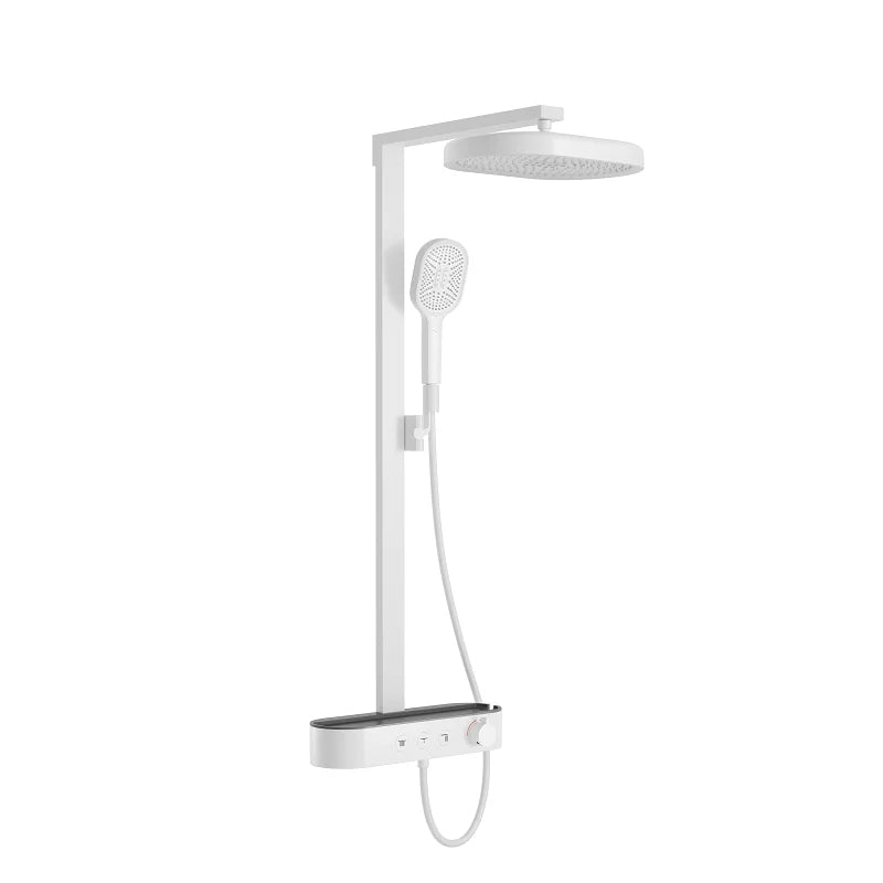 Colonne de douche mitigeur en laiton, blanc