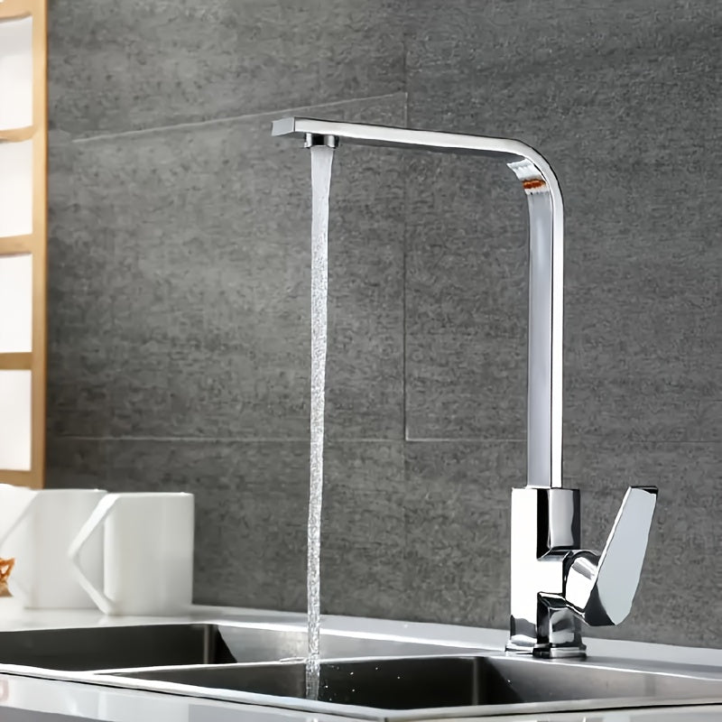 Robinet de cuisine à bec rotatif en acier inoxydable 304, acier inoxydable 304
