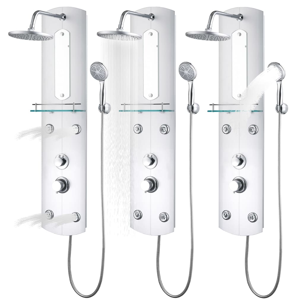 Colonne de douche hydromassante 4 jets avec tablette en verre — vue 8
