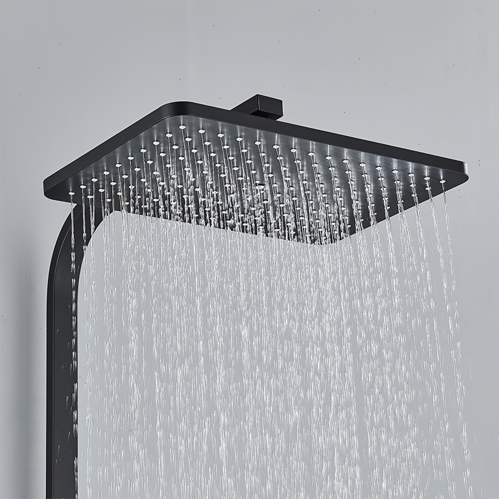 Colonne de douche noire 4 fonctions avec ciel de pluie 33 cm — vue 3