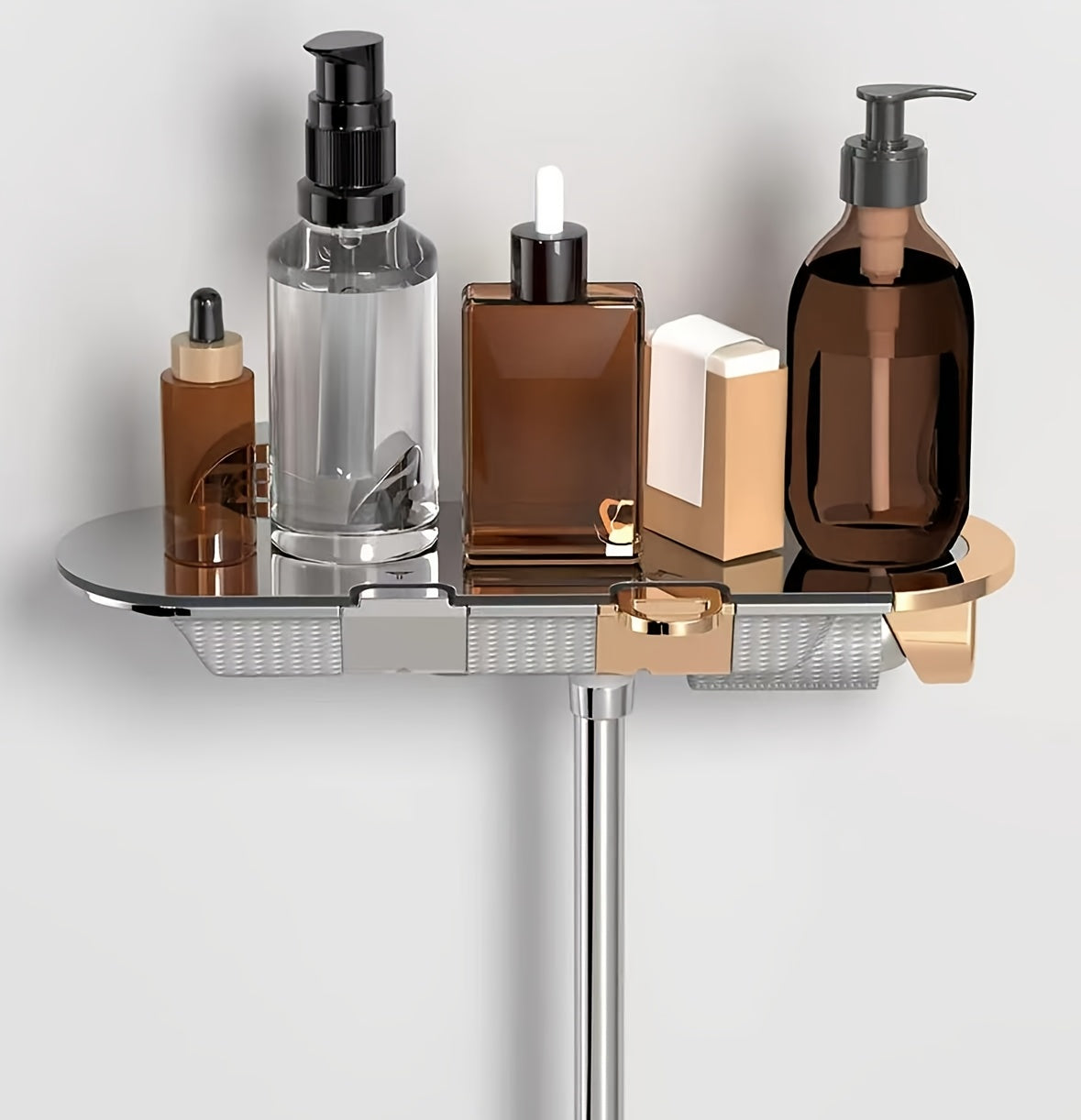 Colonne de douche thermostatique avec tablette extra-large et douchette