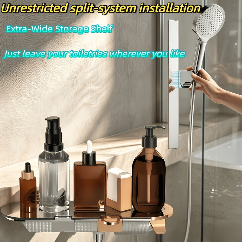 Colonne de douche thermostatique avec tablette extra-large et douchette — vue 2
