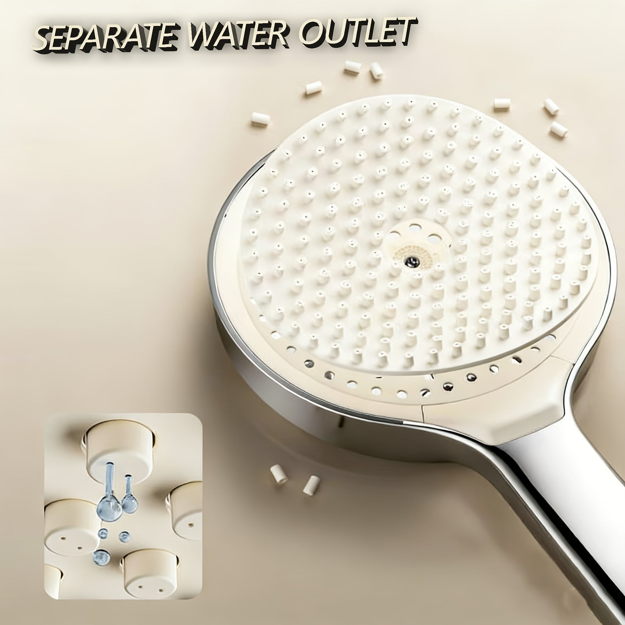 Colonne de douche thermostatique avec tablette extra-large et douchette — vue 4
