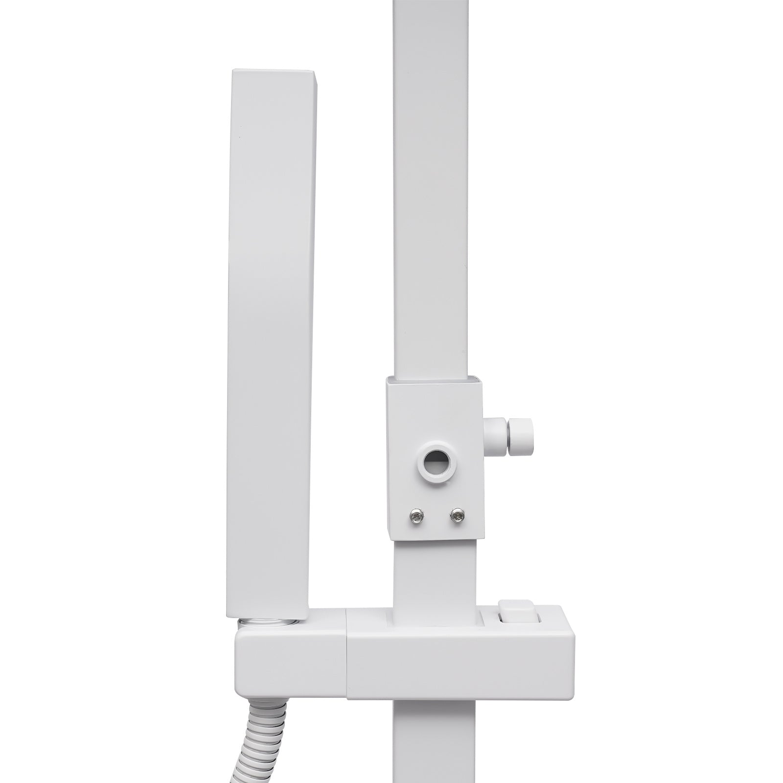 Colonne de douche thermostatique blanche avec tablette et bec de remplissage — vue 7