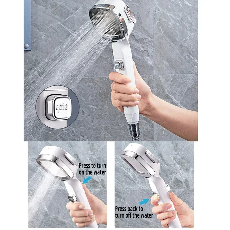 Douchette de douche 3 modes avec bouton d'arrêt et cartouche filtrante — vue 11
