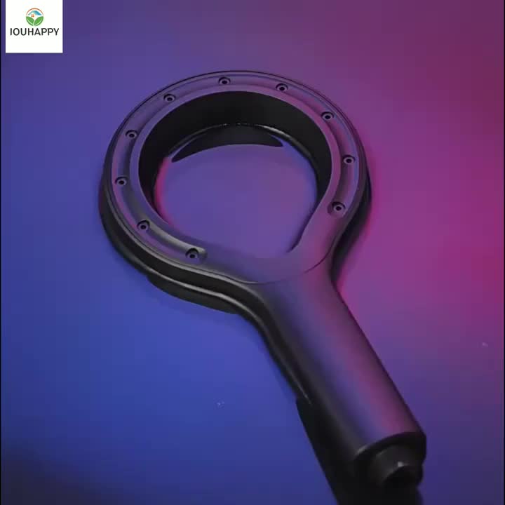Douchette de douche annulaire haute pression, noire — vue 11
