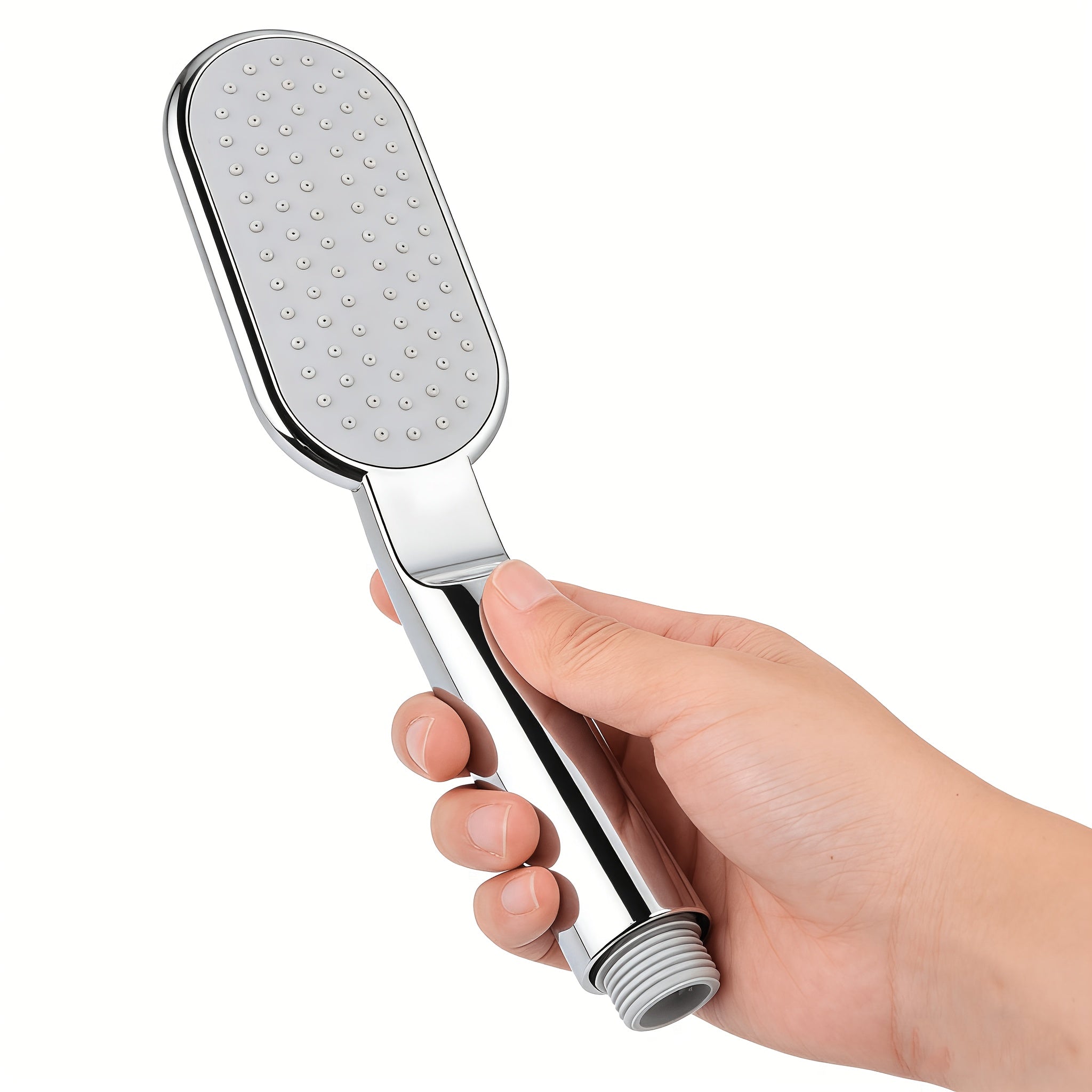 Douchette de douche plate 23,5 cm à buses silicone, chromée — vue 2
