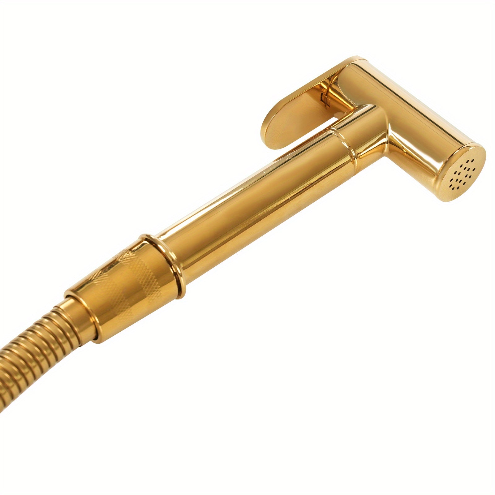 Douchette hygiénique WC dorée avec mitigeur mural encastré — vue 9