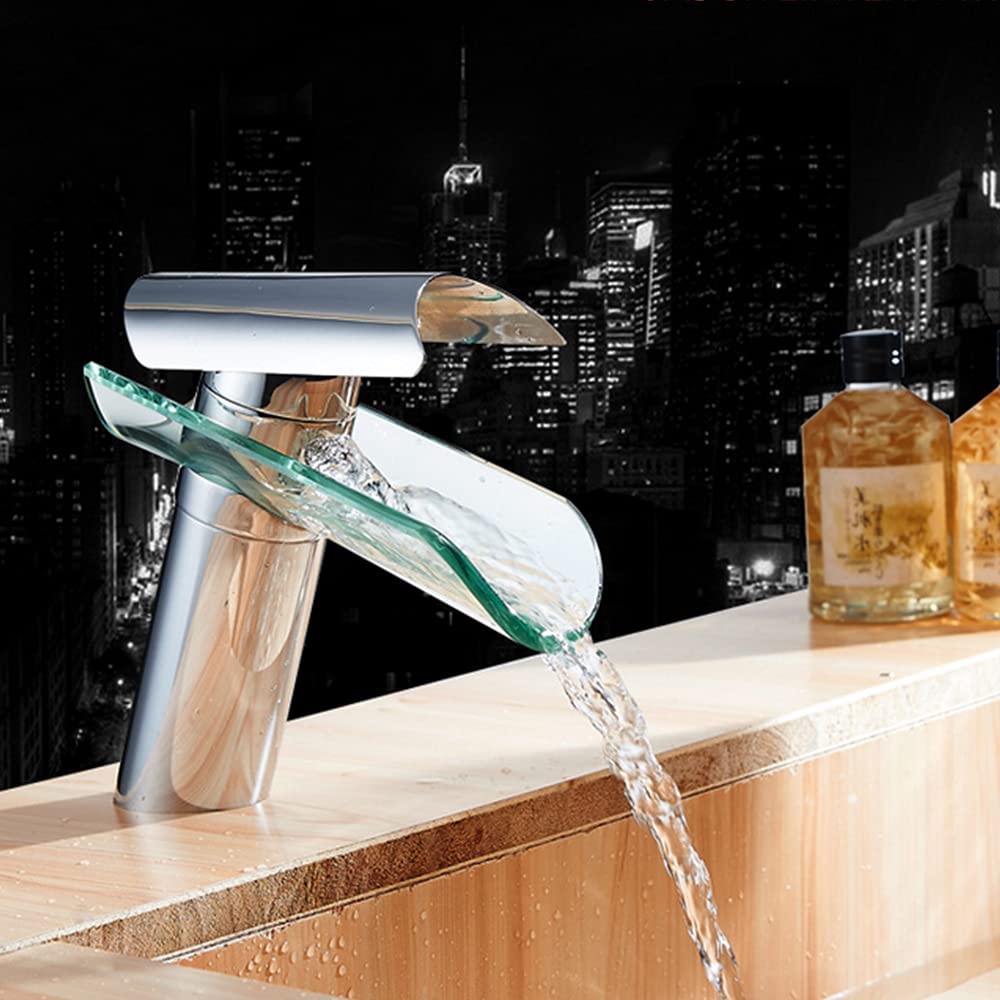 Mitigeur de cuisine cascade en acier inoxydable, raccord 3/8