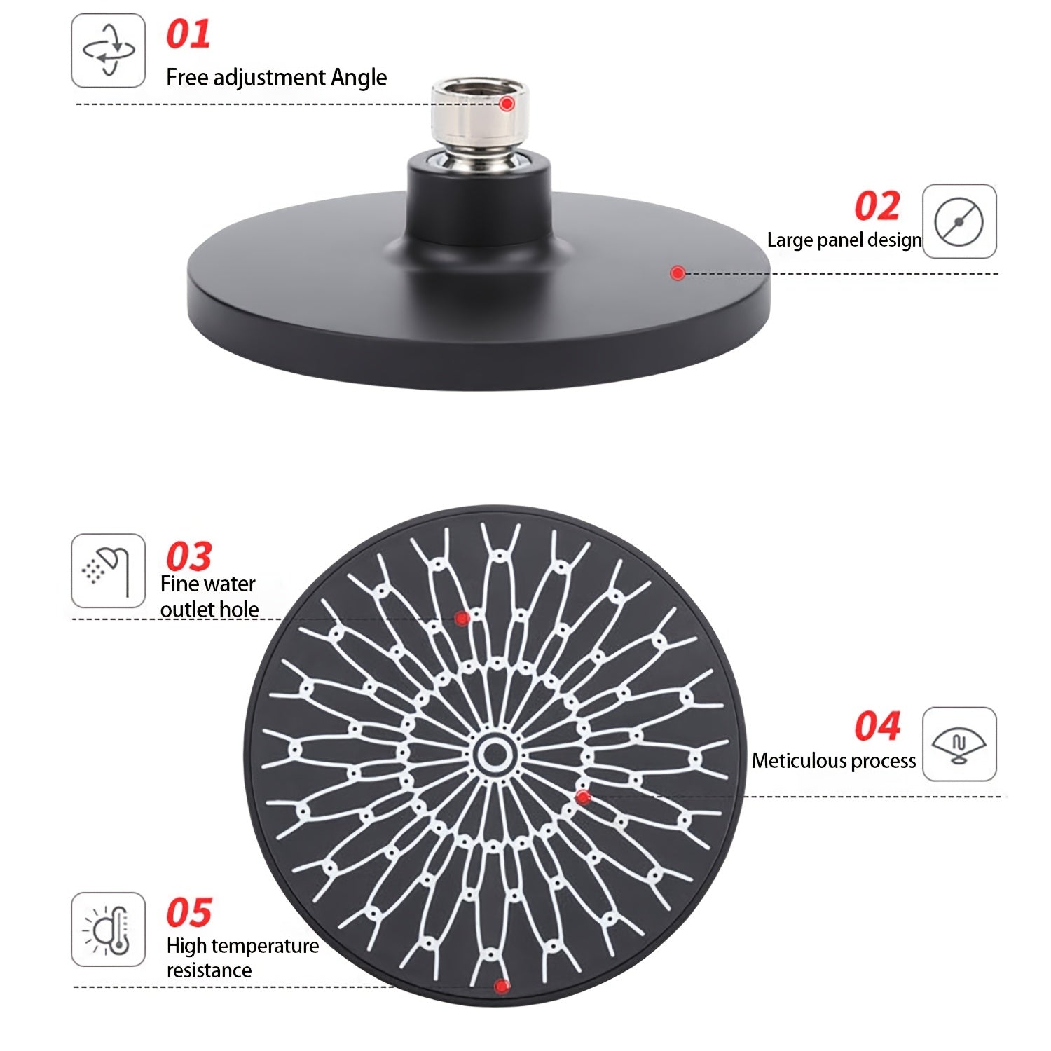 Pommeau de douche en ABS, abs