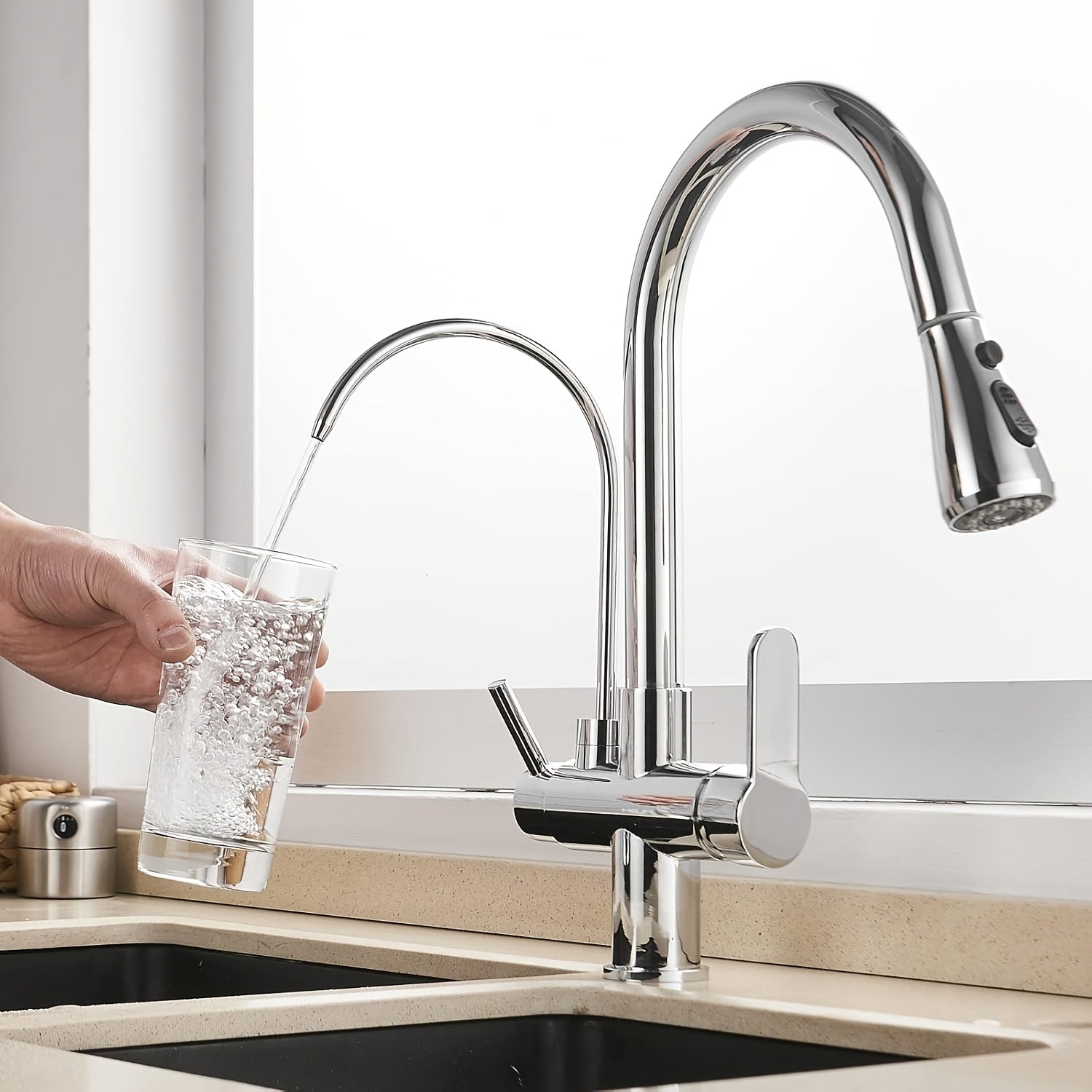 Robinet de cuisine en acier inoxydable, acier inoxydable