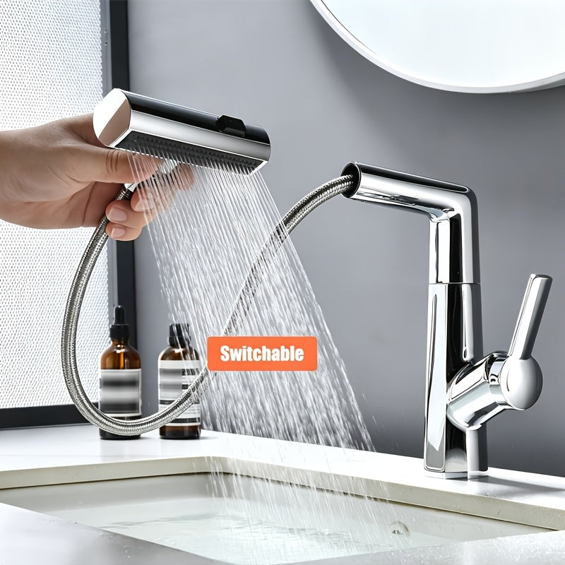 Mitigeur de lavabo extractible avec jet cascade et mousseur — vue 10