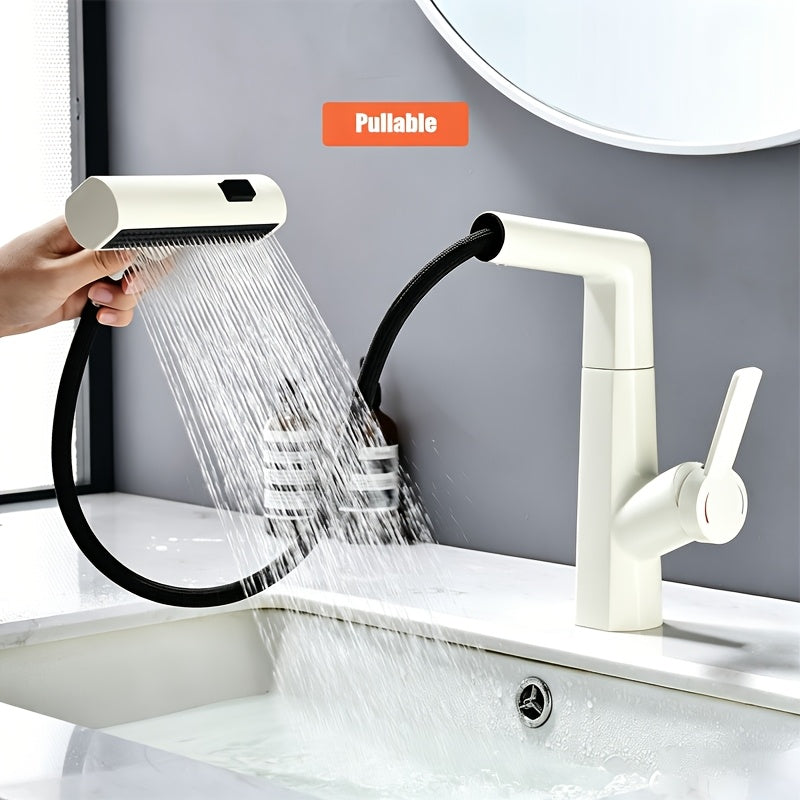 Mitigeur de lavabo extractible avec jet cascade et mousseur — vue 5