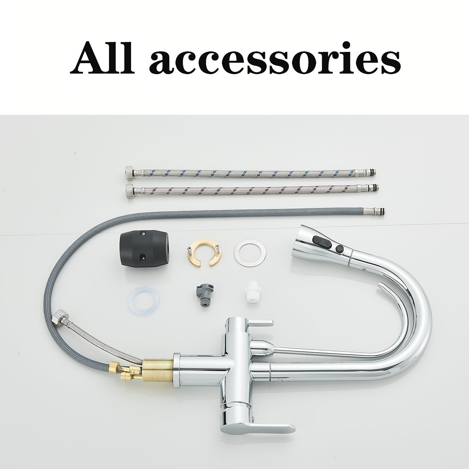 Robinet de cuisine 3 en 1 avec douchette extractible et eau filtrée — vue 6