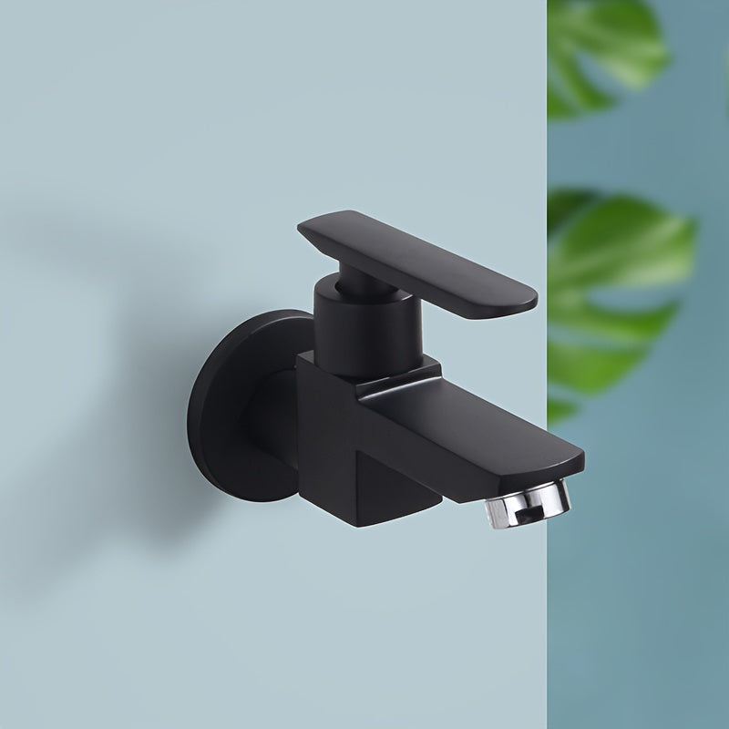 Robinet mural plat design, doré, noir ou gris anthracite — Noir