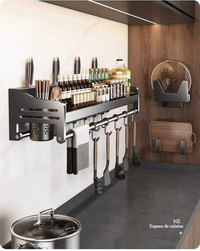 Rangement mural de cuisine, acier inoxydable