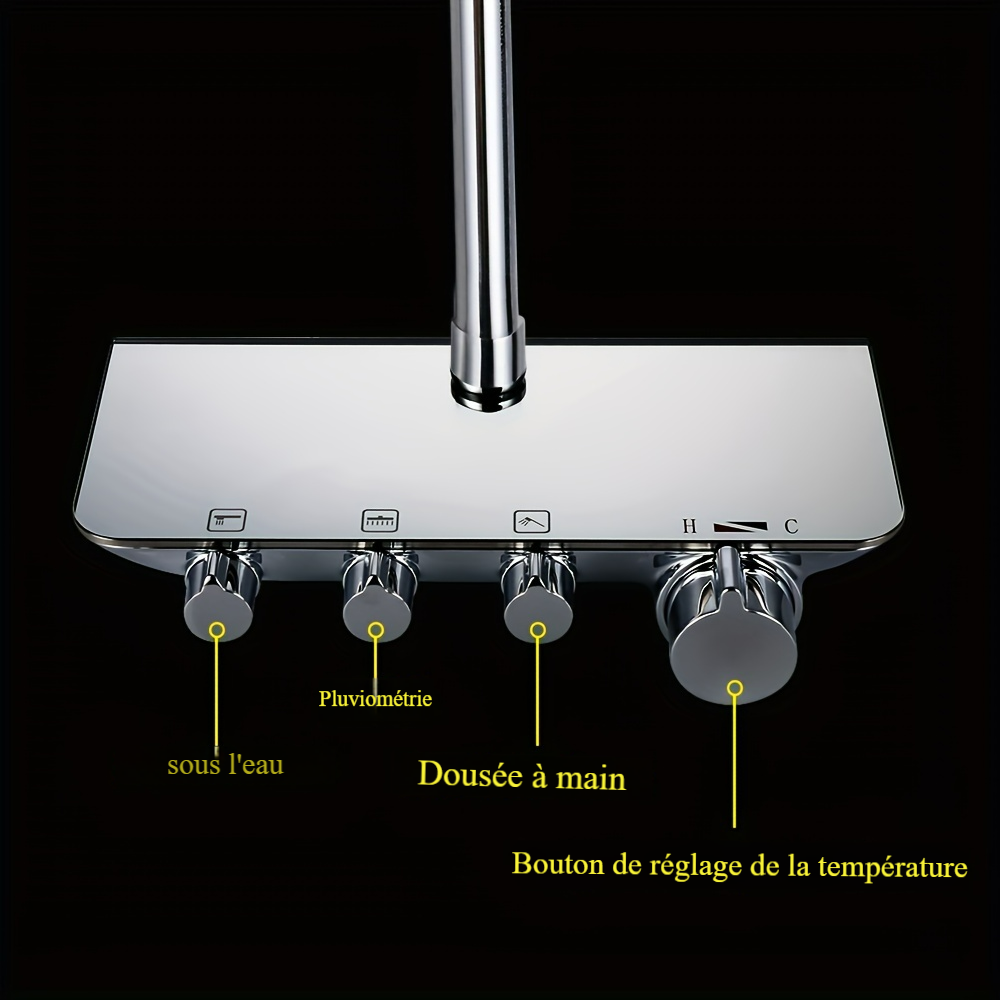 Colonne de Douche avec Thermostat, pose mural